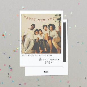 Nostalgic Instant Photo New Year Card