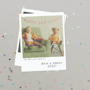 Nostalgic Instant Photo New Year Card