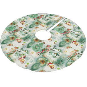 Nostalgic Kitschmas Brushed Polyester Tree Skirt