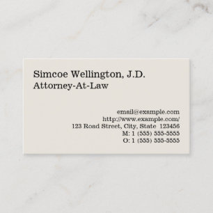 Nostalgic Law Professional Business Card
