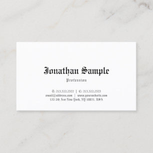 Nostalgic Look Classic Old English Text Template Business Card