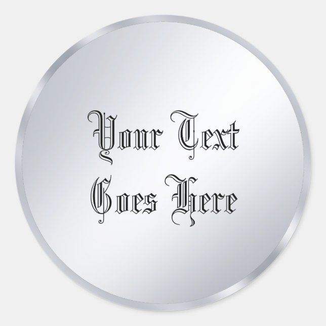 Nostalgic Look Old Style Text Calligraphy Script Classic Round Sticker (Front)