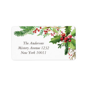 Nostalgic Merry Berry Christmas Label