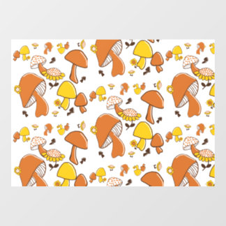 Nostalgic Mushroom Pattern Window Cling