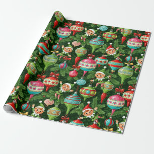 Nostalgic Noel: Elves & Ornaments Wrapping Paper