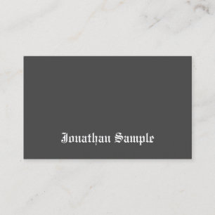 Nostalgic Old English Text Black White Template Business Card