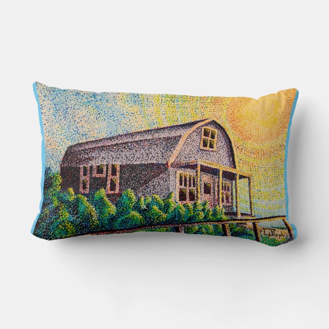 Nostalgic Old Home Lumbar Pillow (Back)