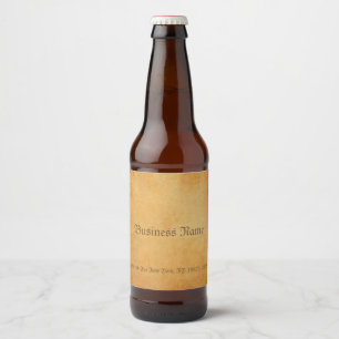 Nostalgic Old Paper Look Elegant Drink Template Beer Bottle Label