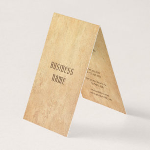 Nostalgic Old Paper Look Elegant Luxurious Folded Business Card