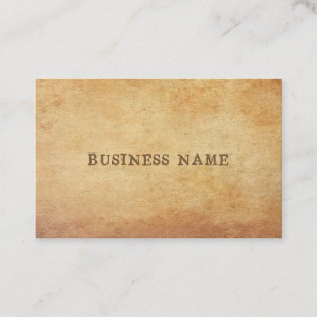 Nostalgic Old Paper Look Template Premium Thick Business Card (Front)