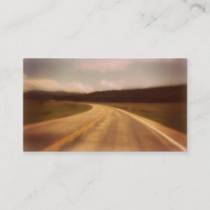 Nostalgic Open Road Funeral Prayer Card Horizontel