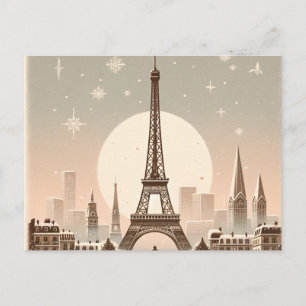 Nostalgic Paris Christmas – Holiday Magic Postcard