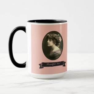 NOSTALGIC PHOTO OF BEAUTIFUL GIRL MUG