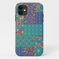 Nostalgic Prints Faux Patchwork iPhone 5/5s Case