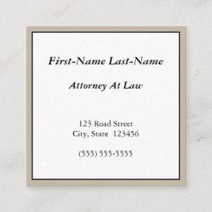 Nostalgic, Professional Attorney Business Card