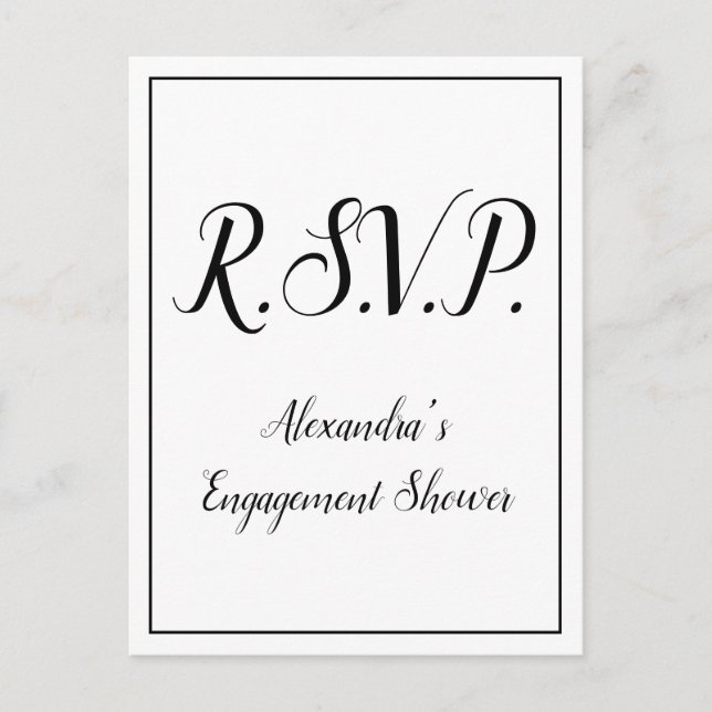 Nostalgic "R.S.V.P." Postcard (Front)