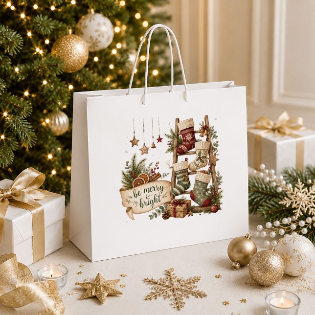 Nostalgic Red Green Vintage Christmas Gift Bag Sty (Nostalgic Red Green Vintage Christmas Gift Bag Style

)