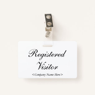 Nostalgic "Registered Visitor" Badge ID Badge