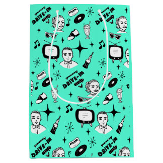 Nostalgic Retro 1950's Style Medium Gift Bag