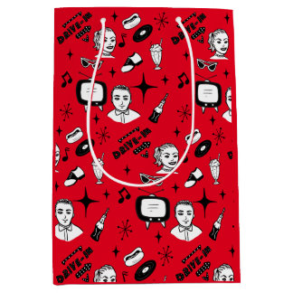 Nostalgic Retro 1950's Style Medium Gift Bag