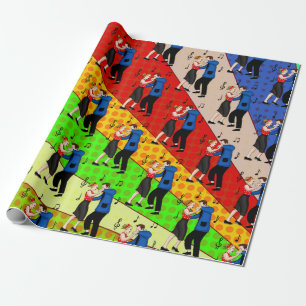 Nostalgic Retro 1950's Style   Wrapping Paper