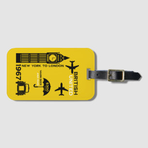 Nostalgic Retro Airline Poster Luggage Tag
