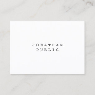 Nostalgic Retro Classic Look Elegant Simple Plain Business Card