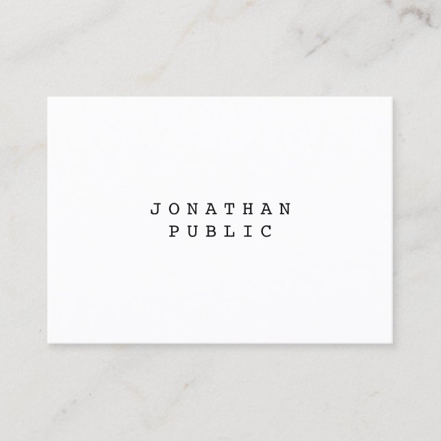Nostalgic Retro Classic Look Elegant Simple Plain Business Card (Front)