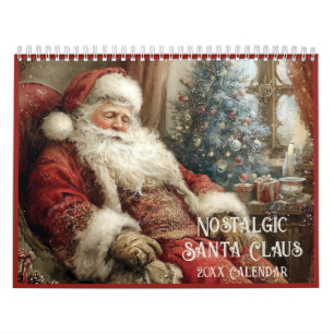 Nostalgic Santa Claus Christmas All Year Calendar