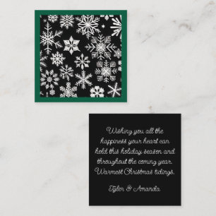 Nostalgic Snowflakes & Green Frame Card