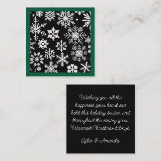 Nostalgic Snowflakes & Green Frame Card