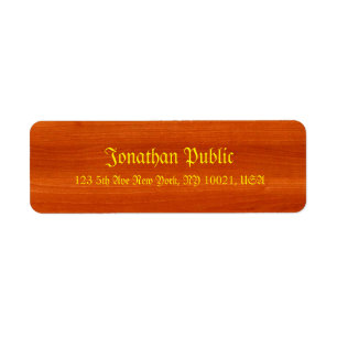 Nostalgic Template Elegant Walnut Wood Gold Script