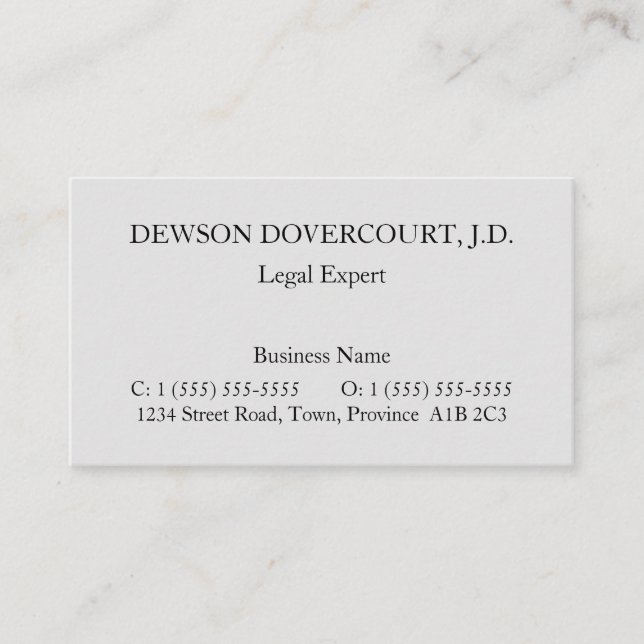 Nostalgic, Traditional Business Card (Front)