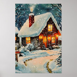 Nostalgic Vintage Christmas Home Poster