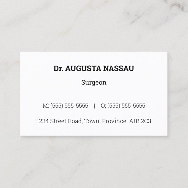 Nostalgic, Vintage, & Classic Business Card (Front)