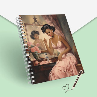 Nostalgic Vintage Melanated Woman Notebook