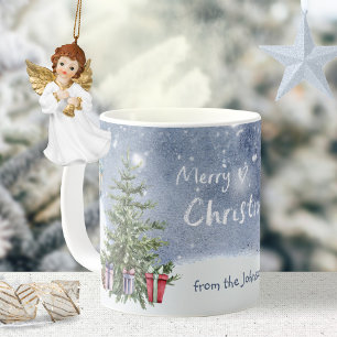 Nostalgic Watercolor Christmas Lantern Gifts Coffee Mug