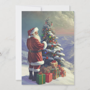 Nostalgic Xmas Santa Claus Postcard