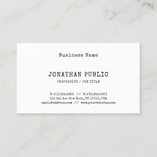 Nostalgy Classic Look Elite Design Minimalist Top Business Card