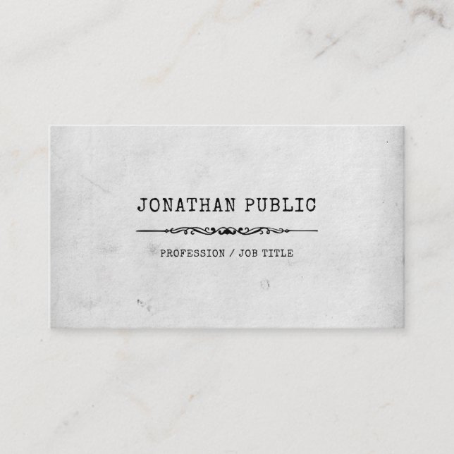 Nostalgy Retro Classic Look Stylish Design Luxury Business Card (Front)