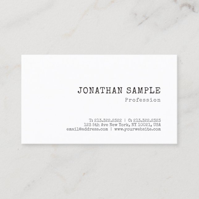 Nostalgy Vintage Elegant Classic Look Beautiful Business Card (Front)