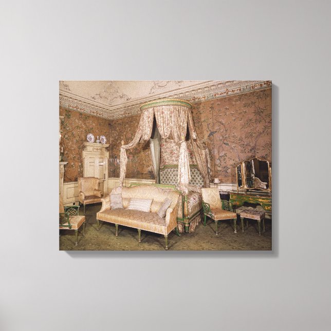 Nostell Priory, the state bedroom, 1771 Canvas Print (Front)