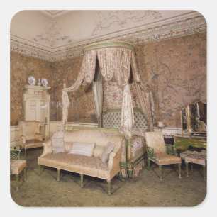 Nostell Priory, the state bedroom, 1771 Square Sticker