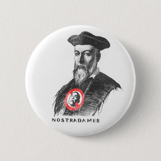Nostradamus Says NOBAMA! 6 Cm Round Badge (Front)
