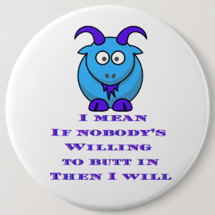 Nosy BILLY goat tshirts mugs stickers 6 Cm Round Badge
