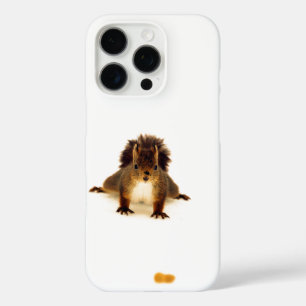 Nosy cute red squirrel in snow iPhone 16 pro case