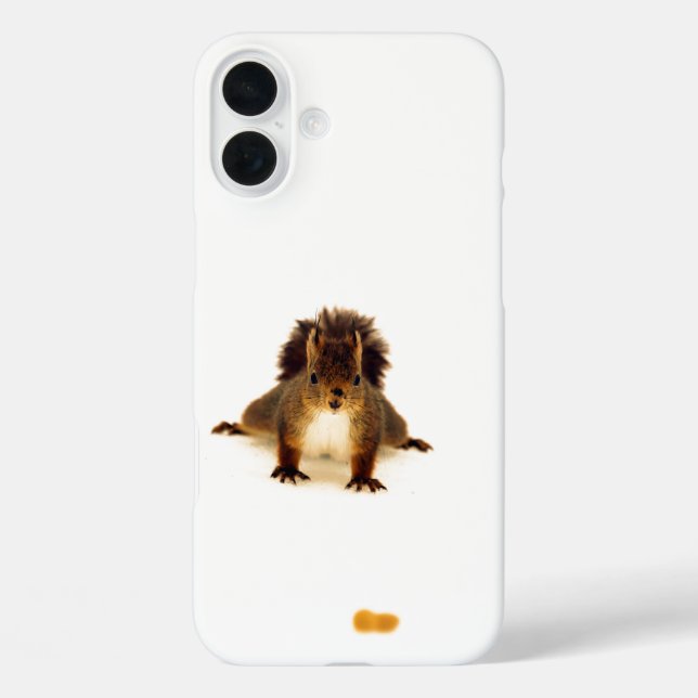 Nosy cute red squirrel snow white Case-Mate iPhone case (Back)