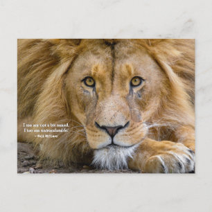 "Not a Bit Tamed" Motivational Quote + Your Photo Postcard