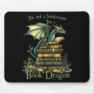 Not a bookworm funny fantasy reading book lovers mouse mat