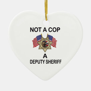 NOT_A_COP_A_SHERIFF CERAMIC TREE DECORATION